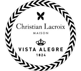 Christian La Croix Porcelain Fête Vos Jeux Set 4 Espresso Coffee Cups with Saucers