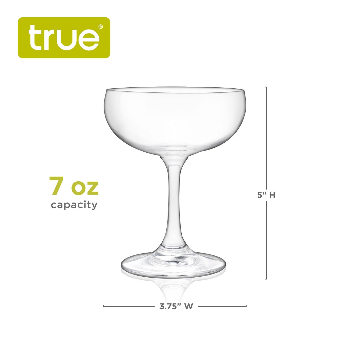 Coupe 7 oz Cocktail Glasses