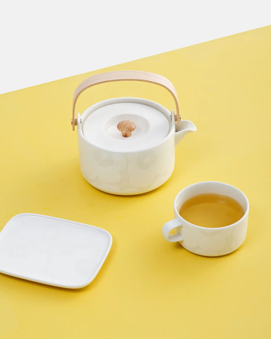 Marimekko Small Rectangular Plate White Unikko 15 x 12 cm