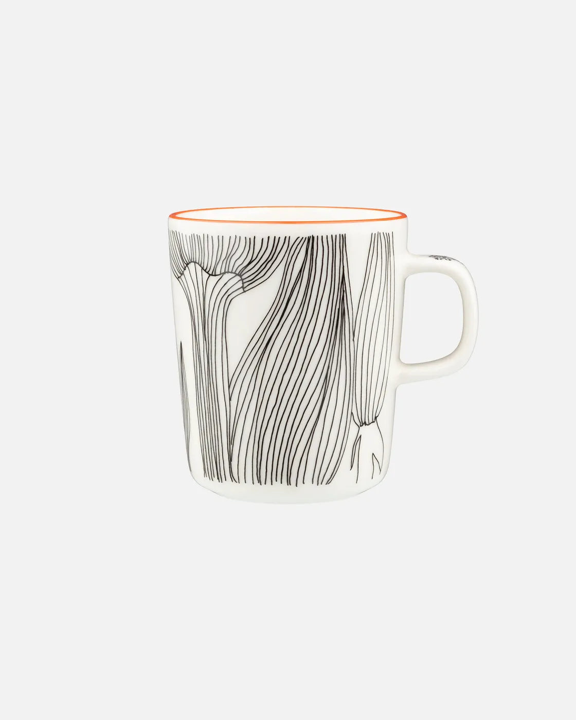 Marimekko Breakfast Mug with Orange Rim 2.5DL