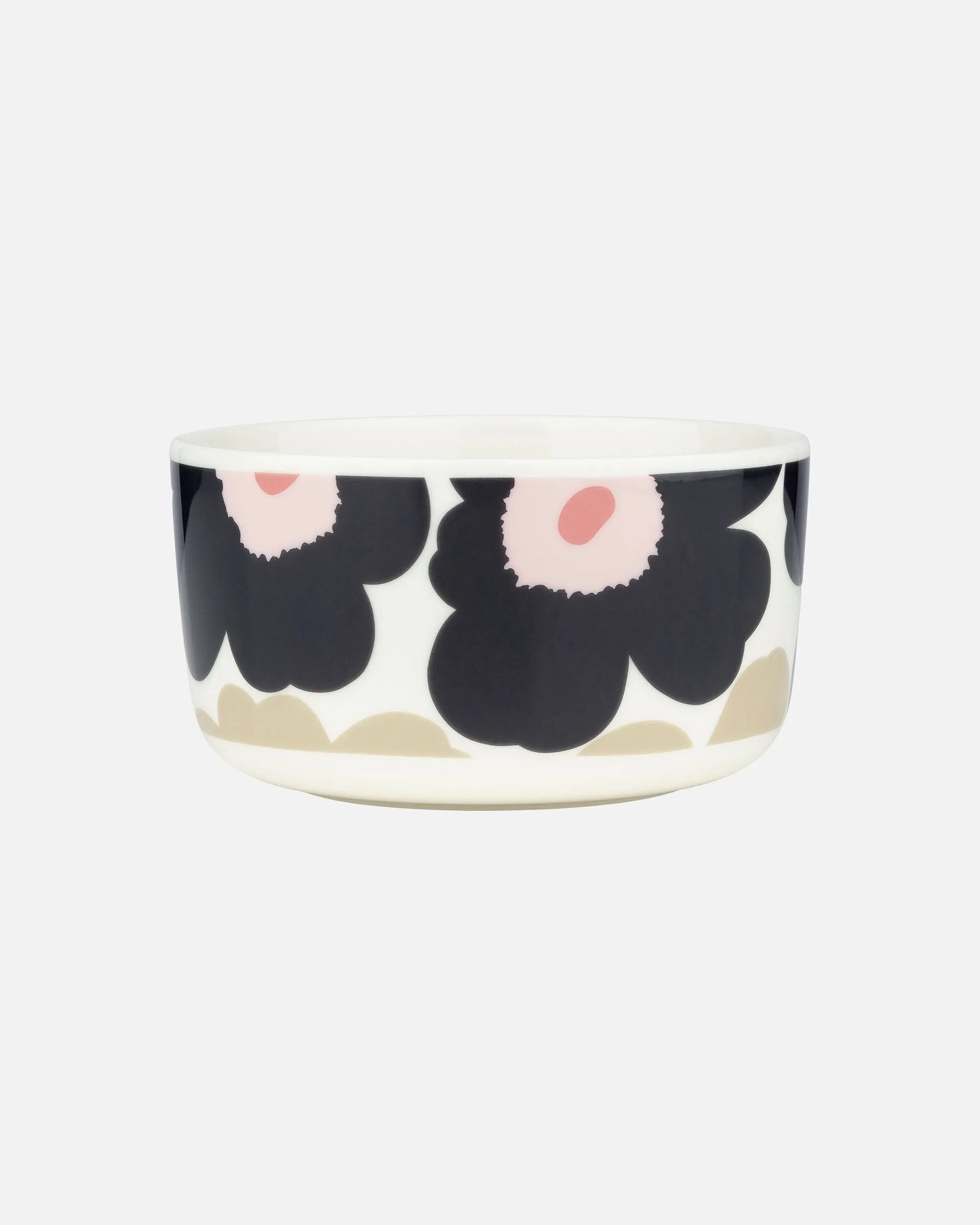 Marimekko Unikko Black and Pink Bowl 16 oz