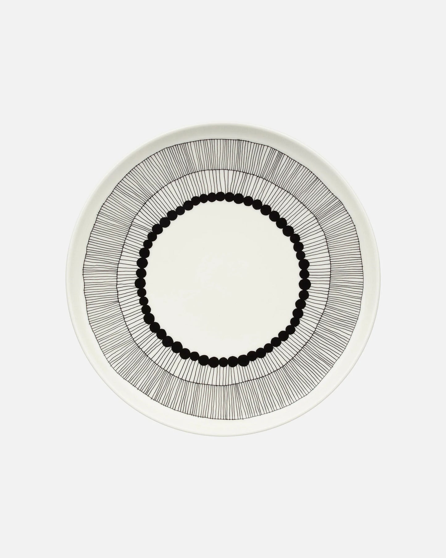 Marimekko Dinner Plate Lines Pattern Oiva/Slirtolapuutarha 25 cm