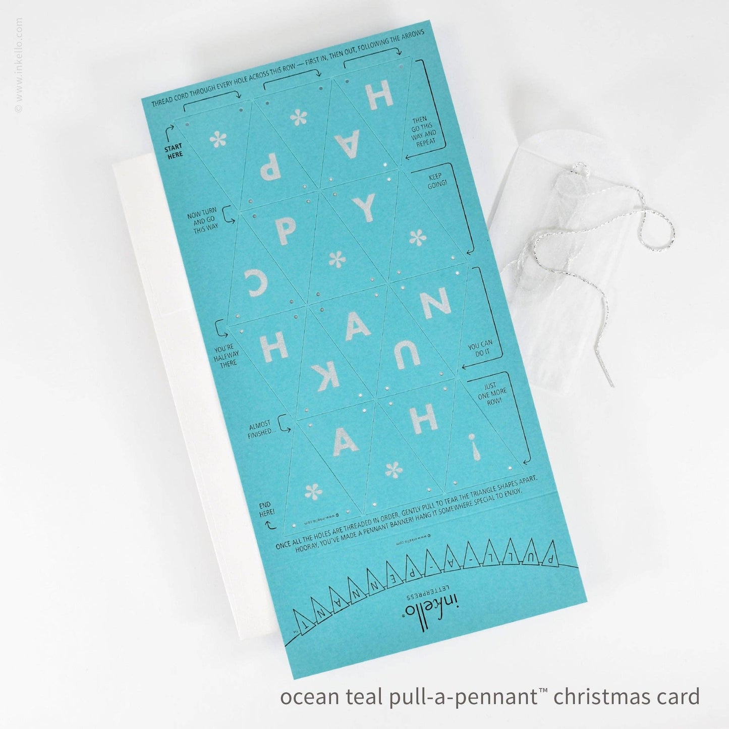 Merry Christmas Pull-A-Pennant™ Greeting Card (#520)