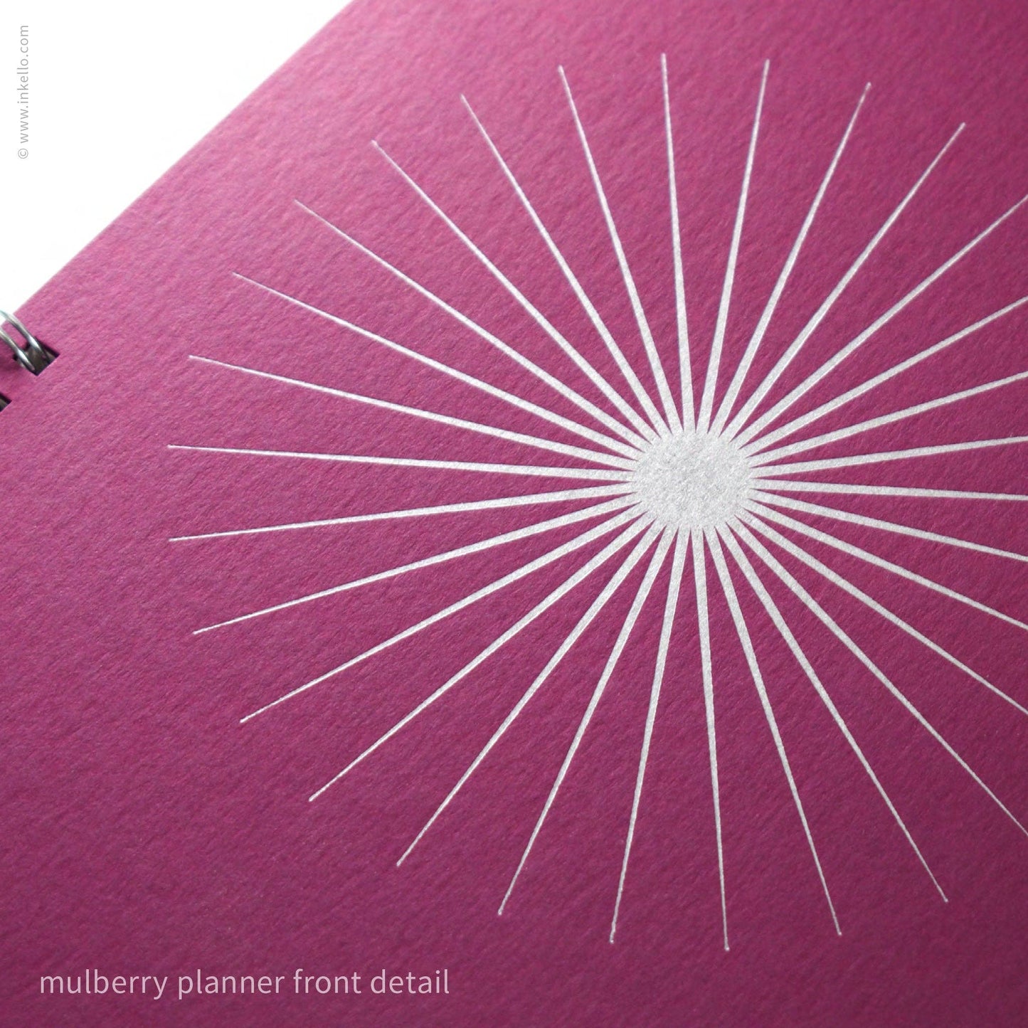 Big Burst Weekly Planner with Mulberry Cover and Silver Ink