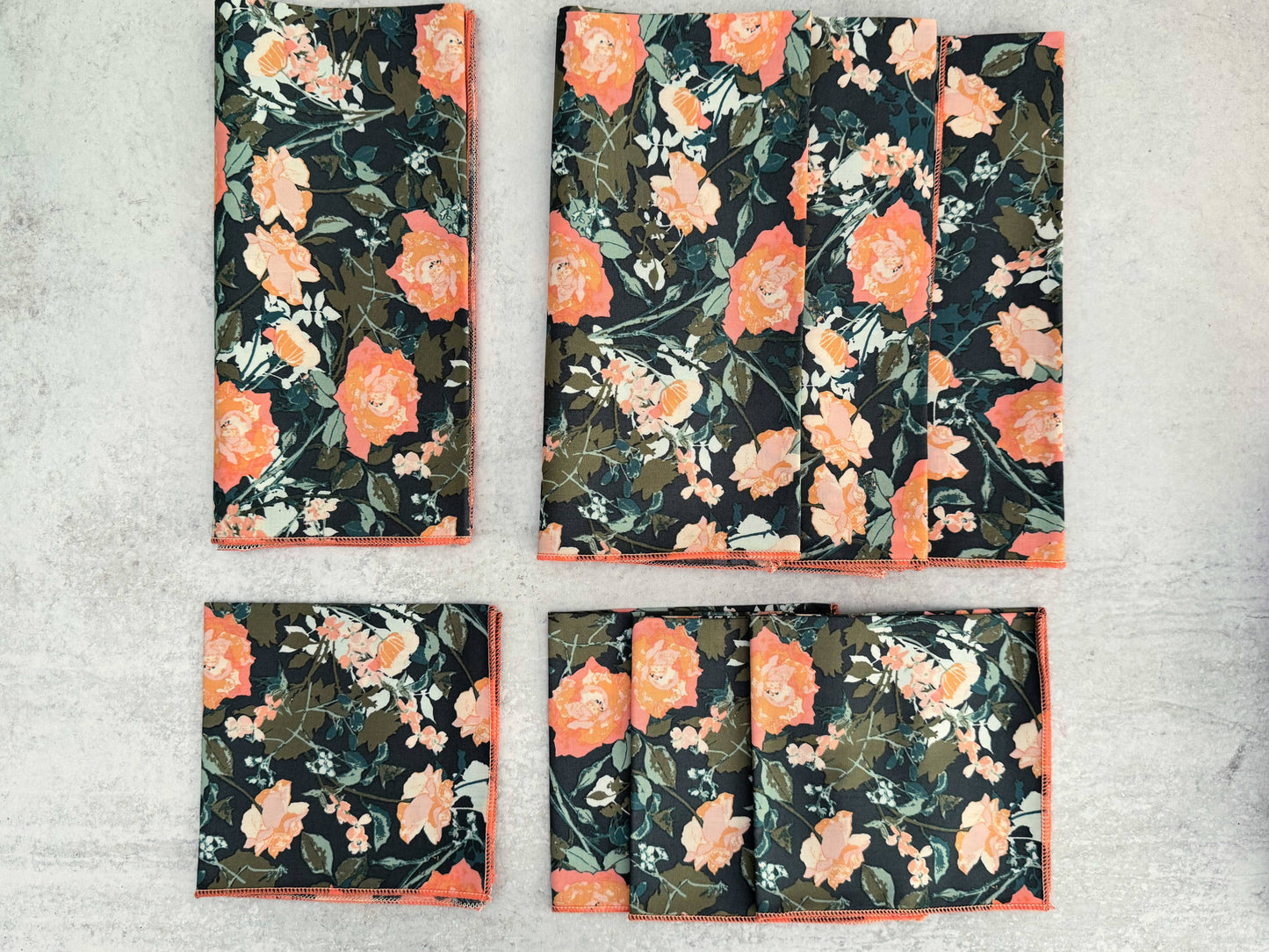 Coral Drift Cloth Napkins, set of four