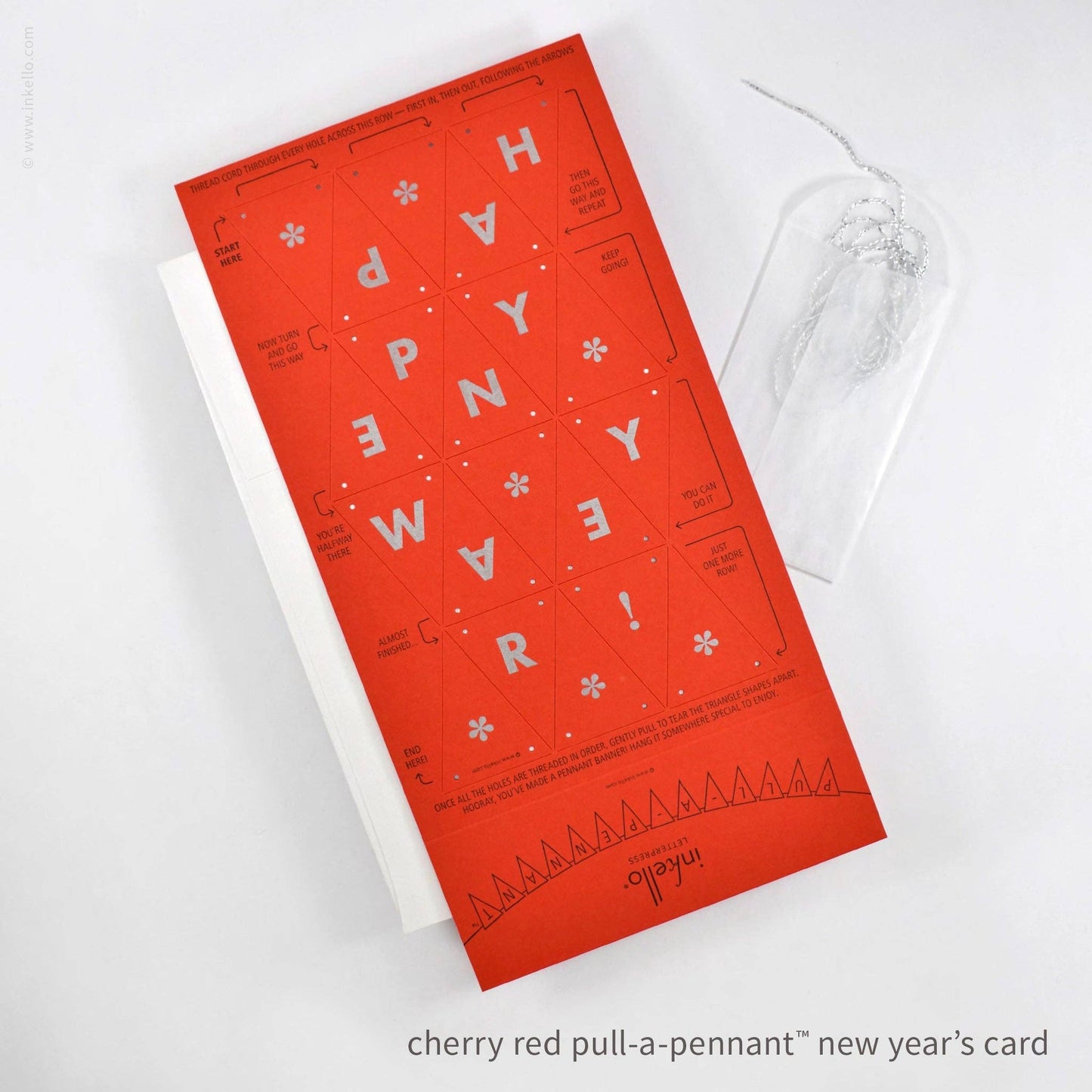 Happy New Year Pull-A-Pennant™ Greeting Card (#521)