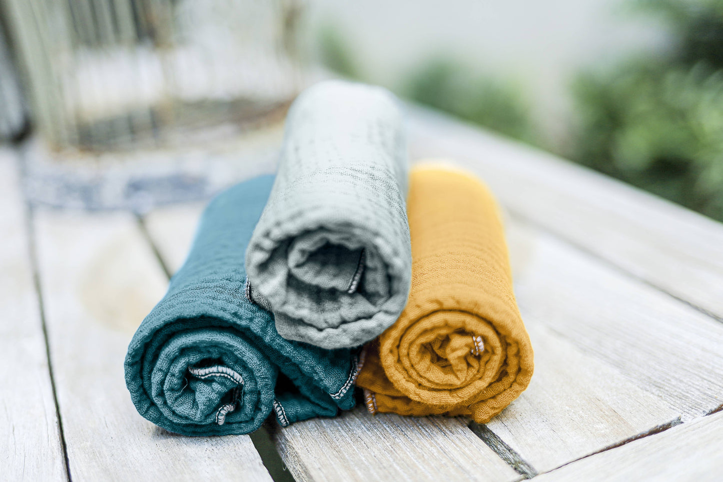 Organic Crinkle Cotton Cocktail Napkin/Guest Towel