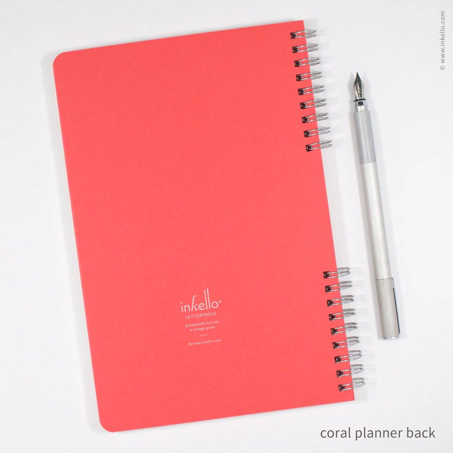 Big Burst Weekly Planner with Coral Cover and Silver Ink (#6