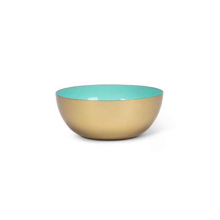 Mini Enamel Bowl Aqua 4"D