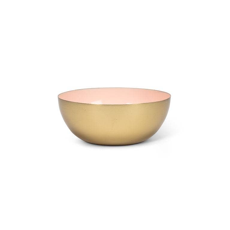 Mini Enamel Bowl Blush Pink 4"D