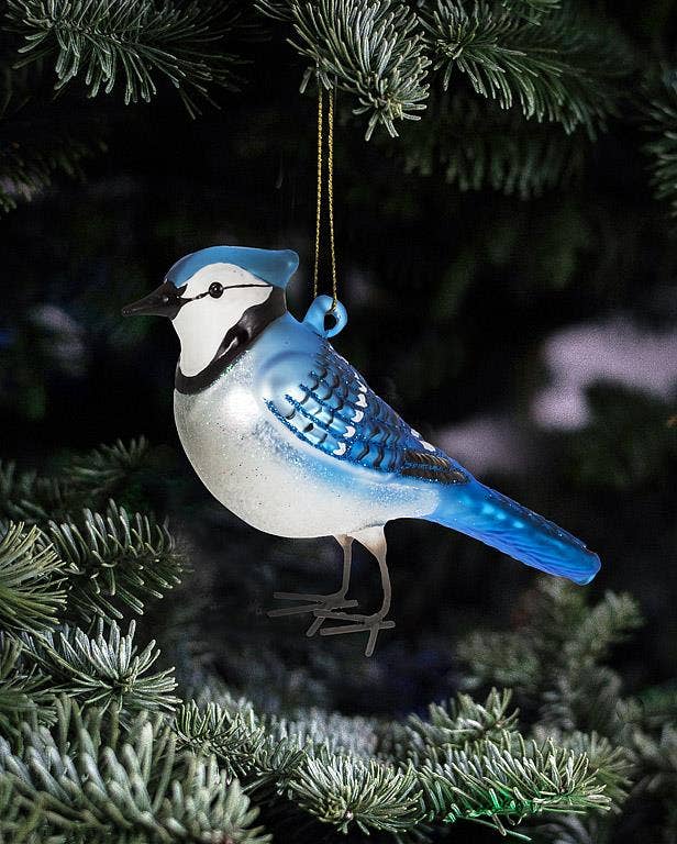 Blue Jay Ornament-4.5"L
