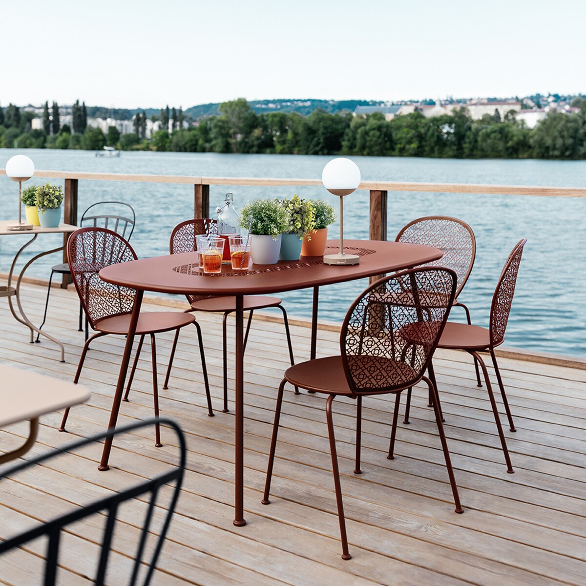 Fermob Lorette Oval Table 63" x 35" x 29"H