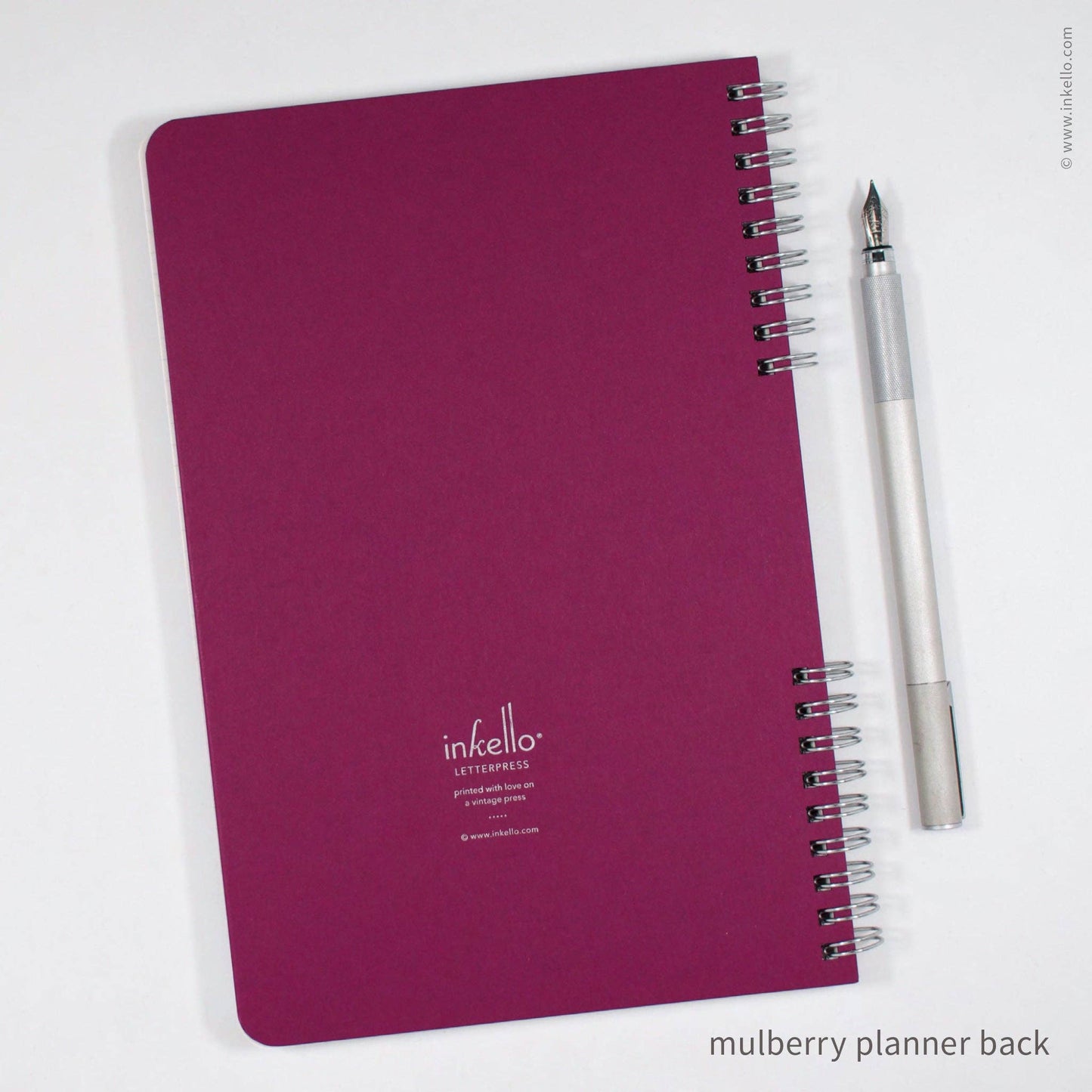 Big Burst Weekly Planner with Mulberry Cover and Silver Ink