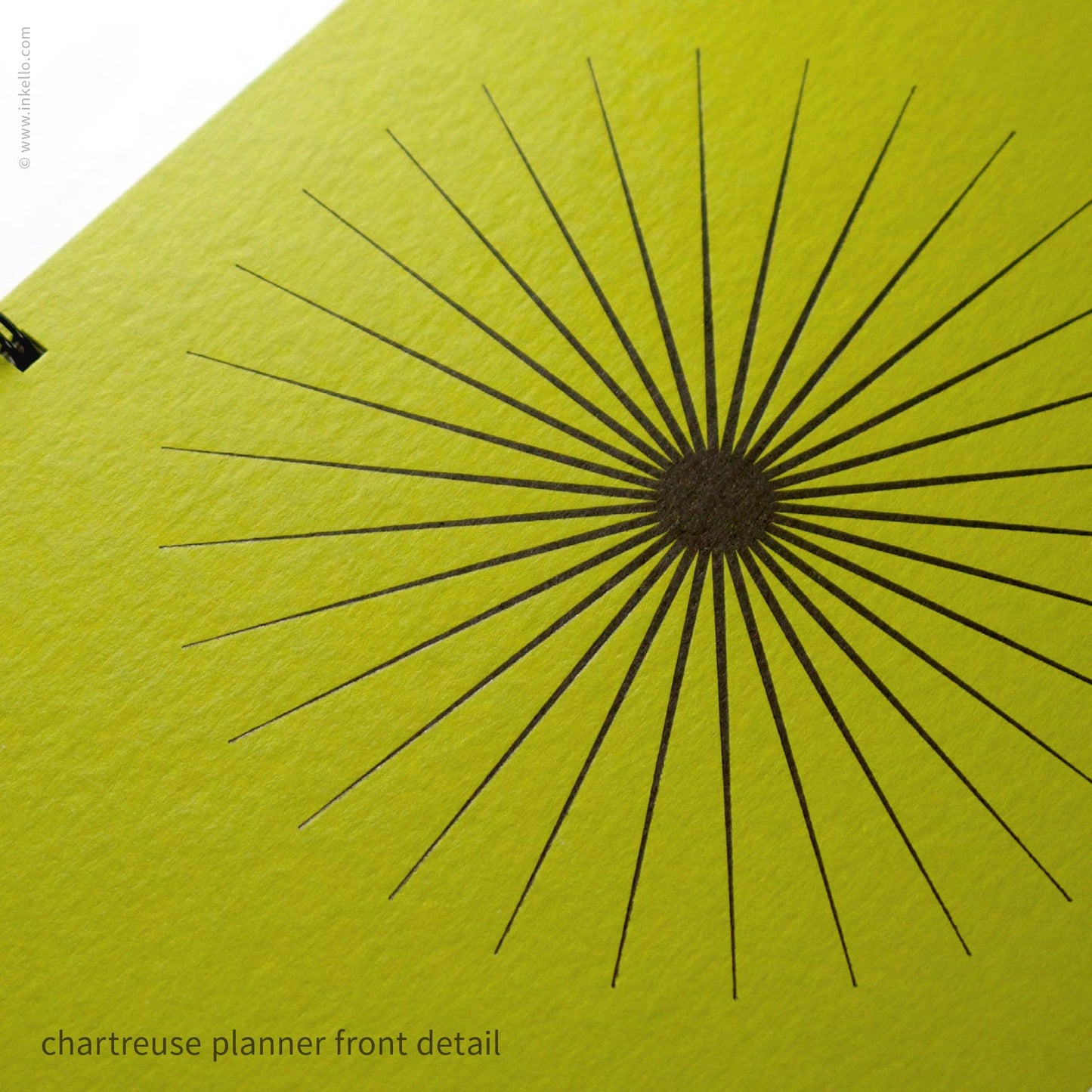Big Burst Weekly Planner with Chartreuse Cover + Black Ink
