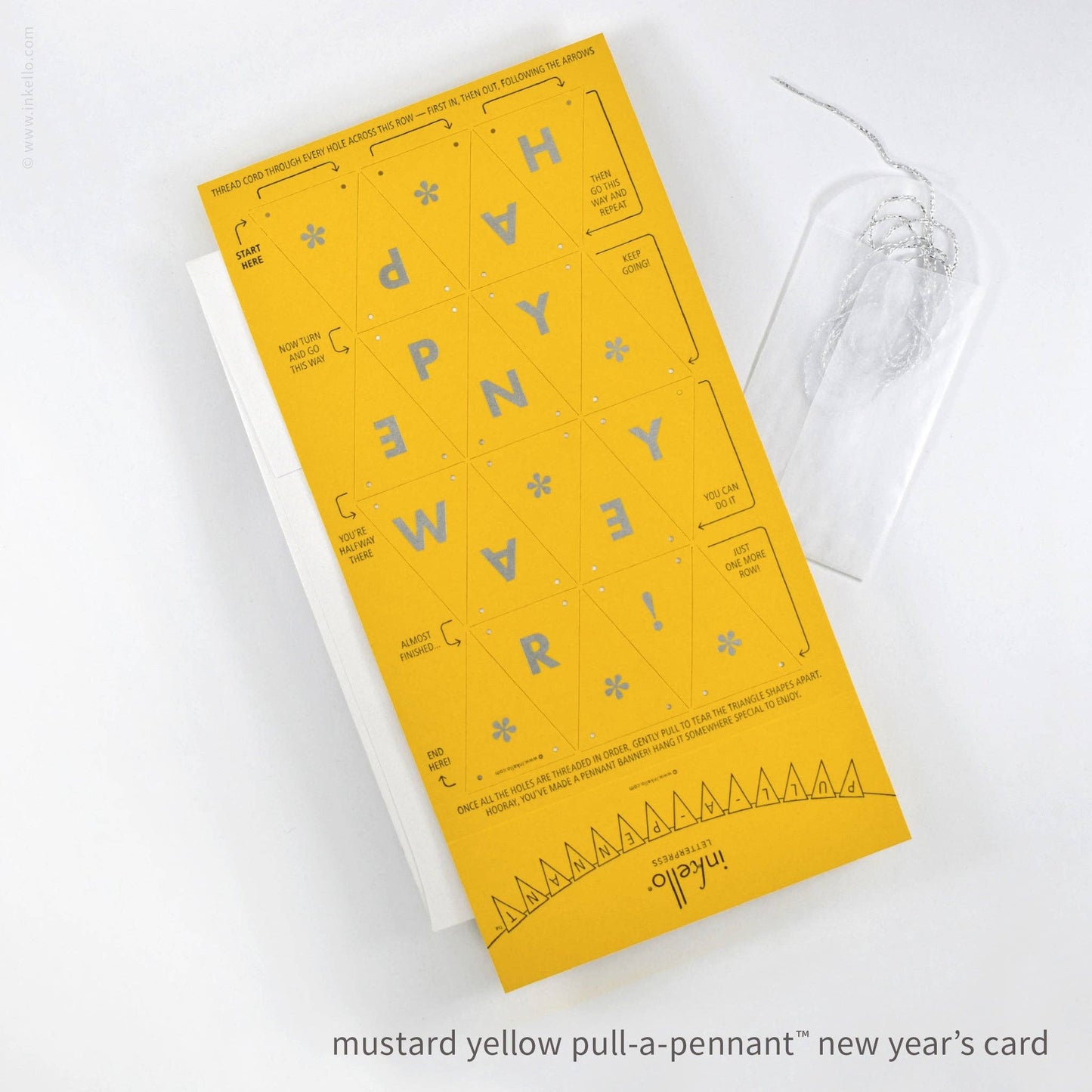 Happy New Year Pull-A-Pennant™ Greeting Card (#521)