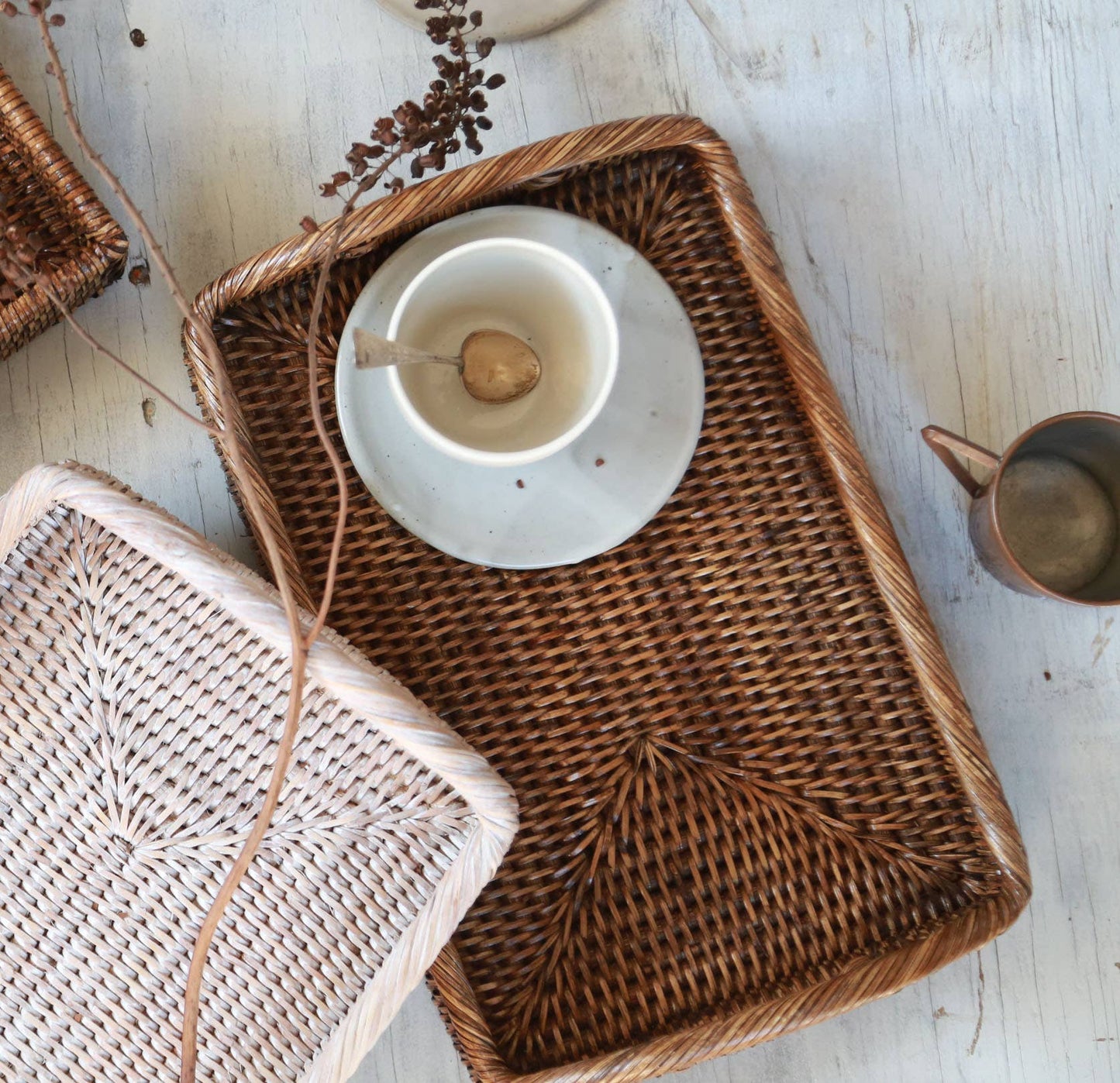 Small Rectangular Morning Tray 12x8x2.25"H