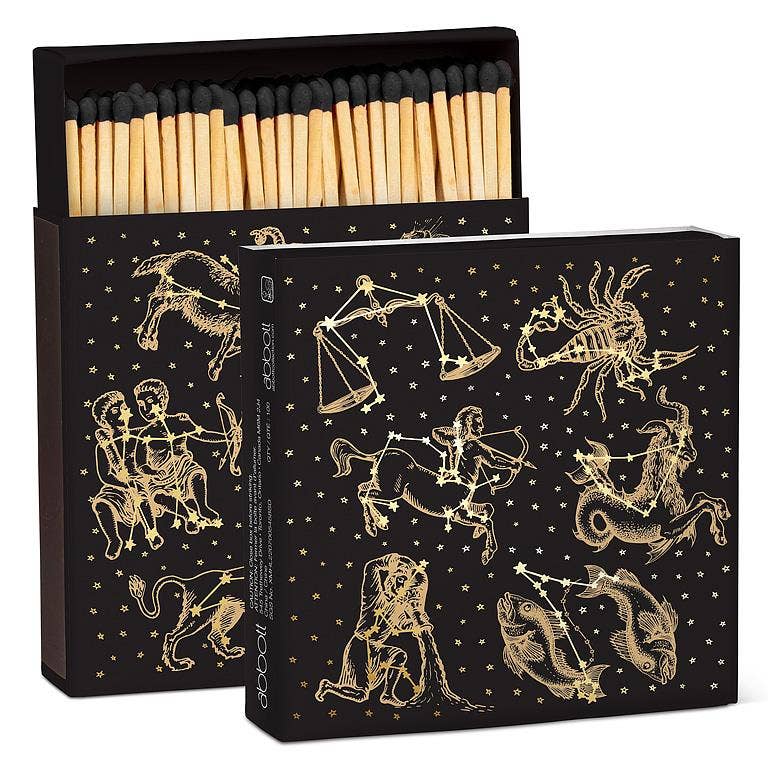 Zodiac Square Matches 4"L