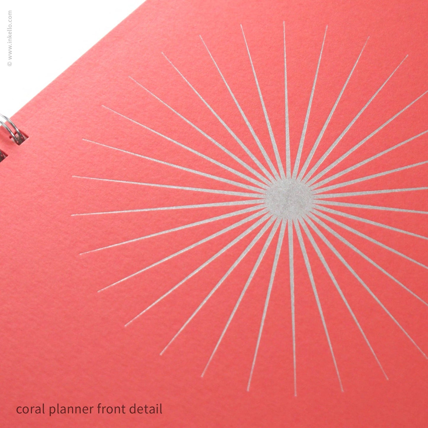 Big Burst Weekly Planner with Coral Cover and Silver Ink (#6