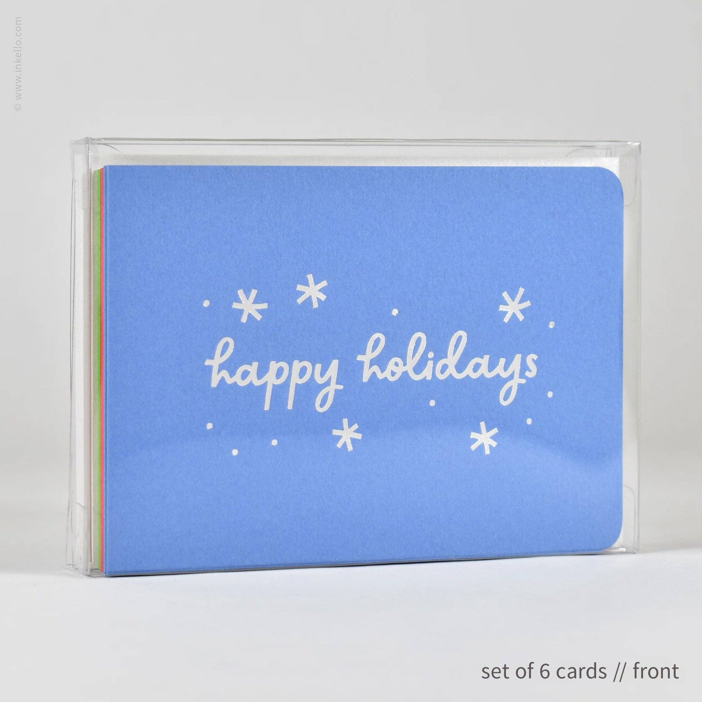 Happy Holidays Silver Snowflakes Cards (#579)