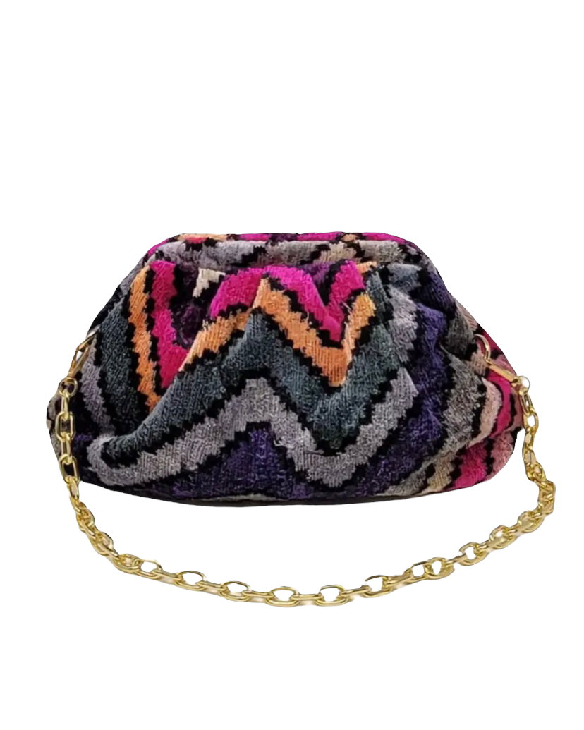 Silk Velvet Ikat Soft Clutch