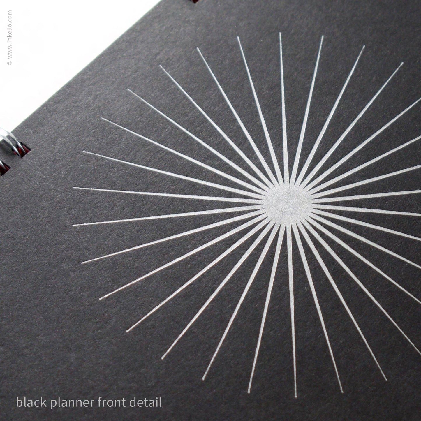Big Burst Weekly Planner with Black Cover + Silver Ink #610