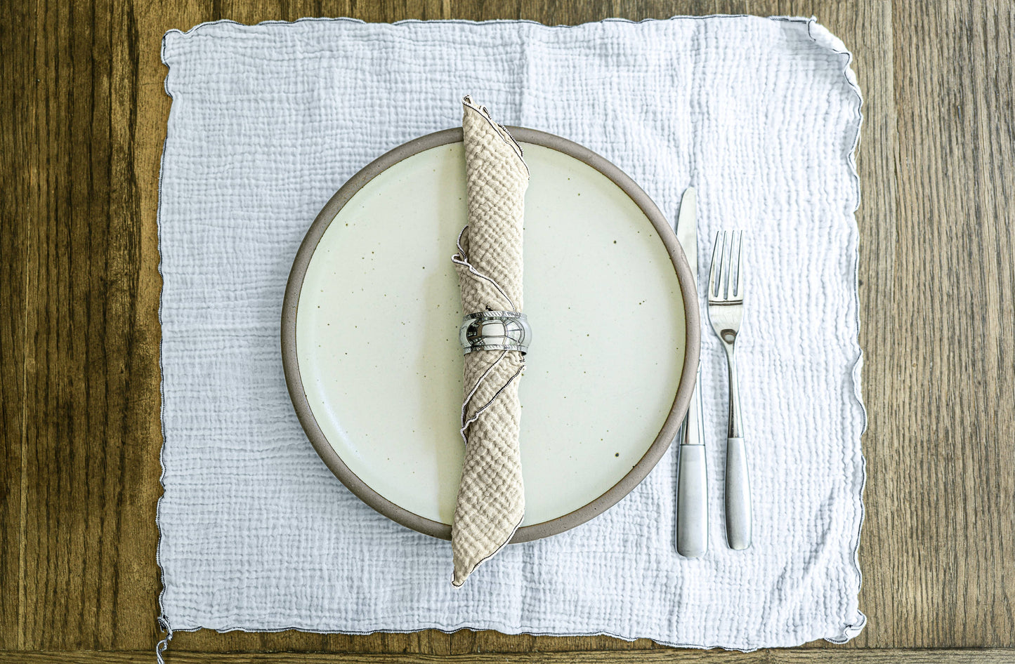 Organic Crinkle Cotton Dinner Napkin 20" x 20"
