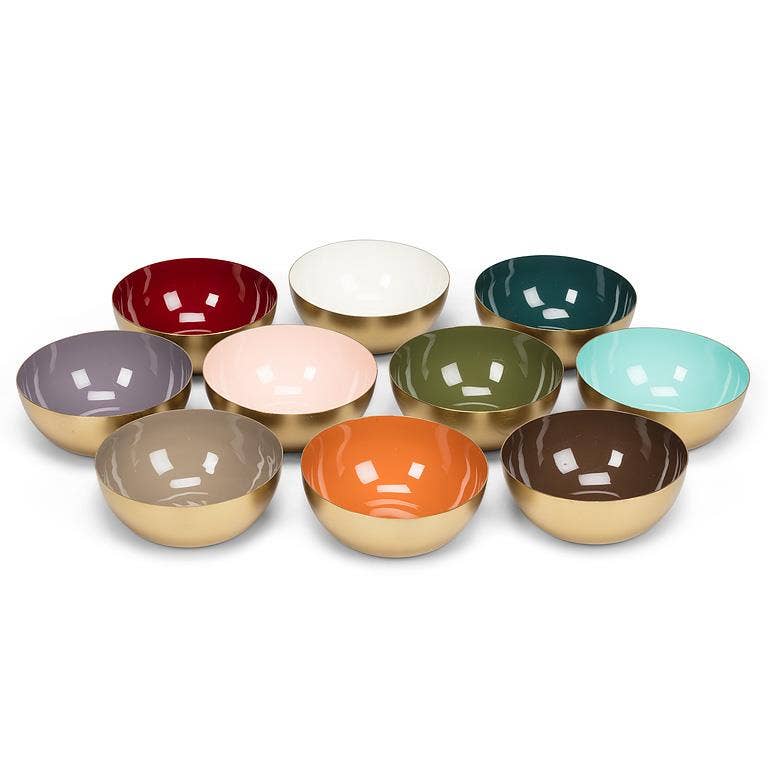 Mini Enamel Bowl Mauve Purple 4"D