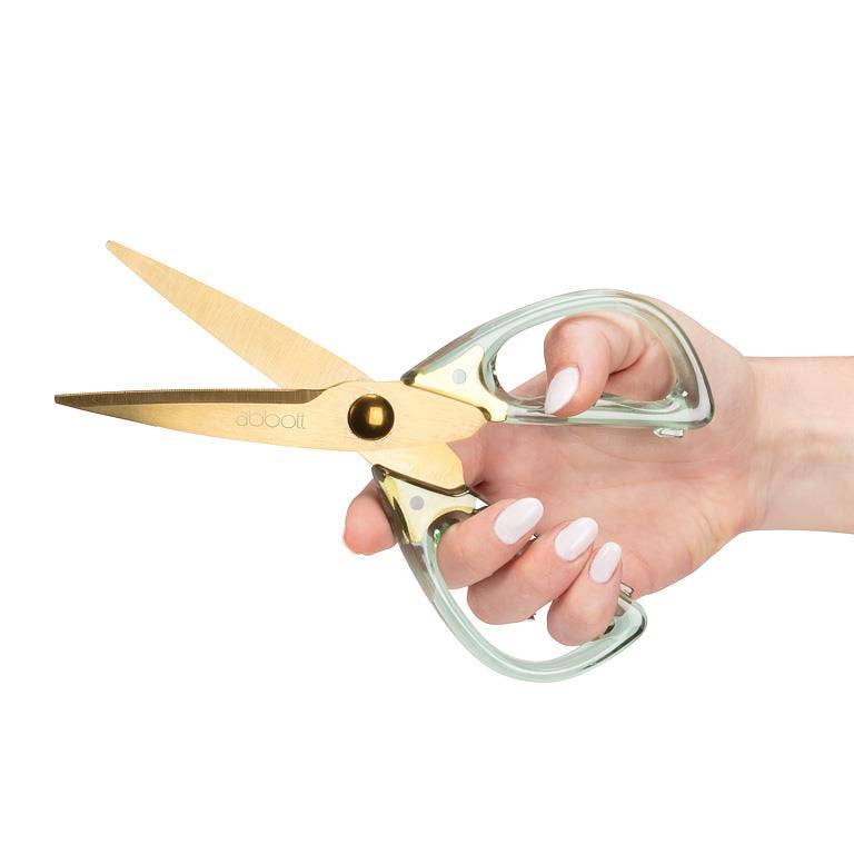Lucite Handled Scissors-Green-8"L