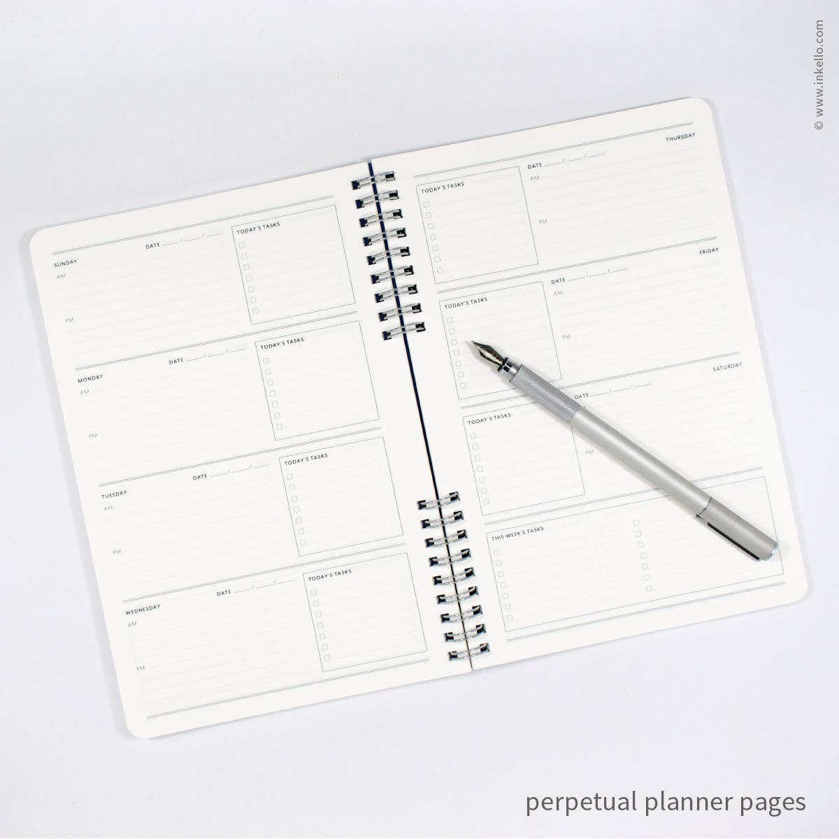 Big Burst Weekly Planner with Mulberry Cover and Silver Ink