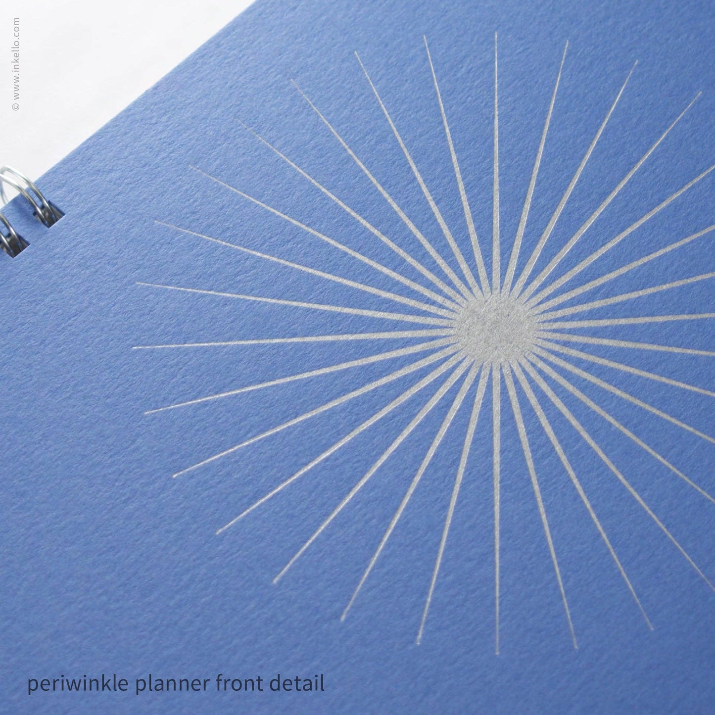 Big Burst Weekly Planner with Periwinkle Cover + Silver Ink