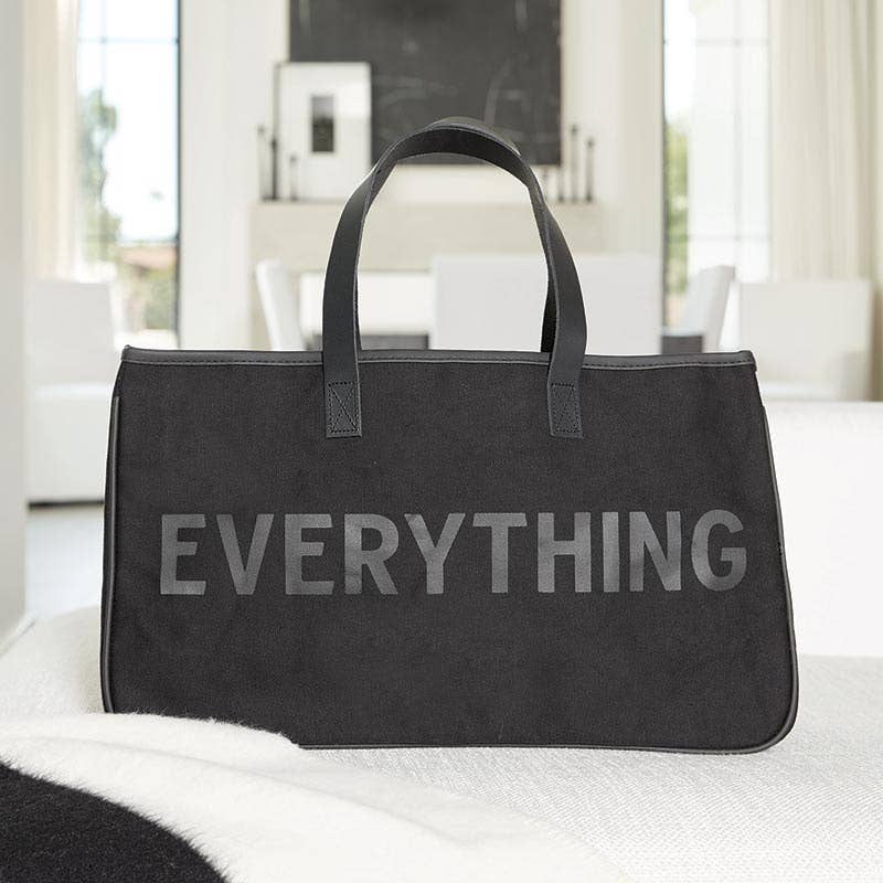Black Canvas EVERYTHING Tote