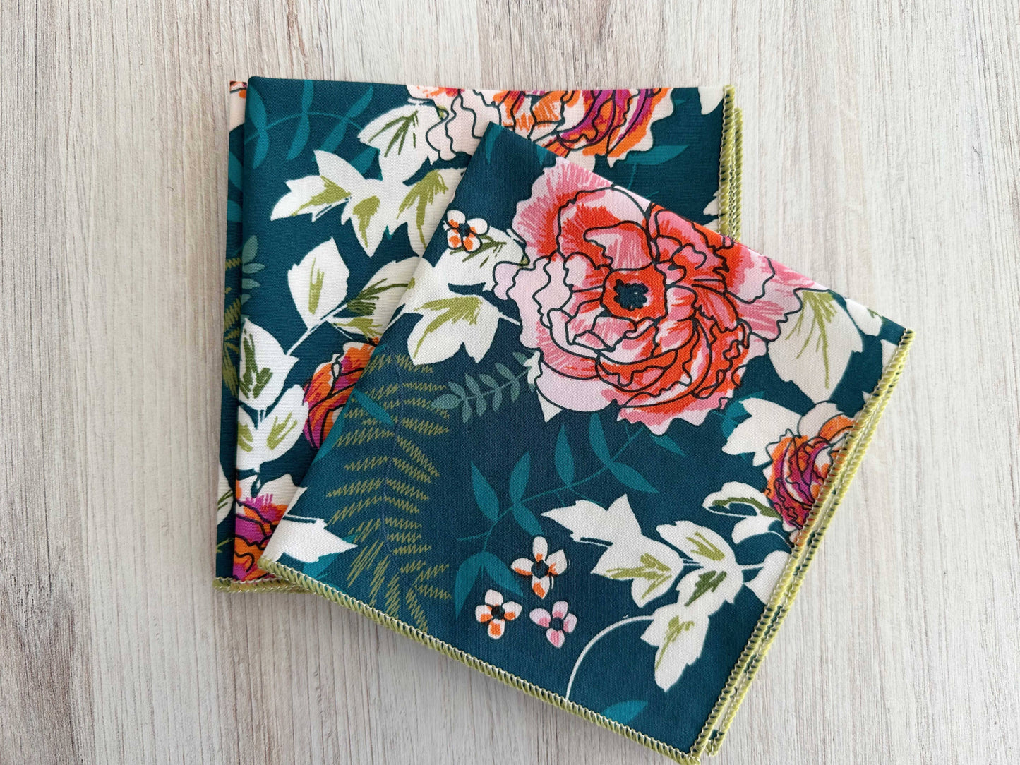 Emerald Garden Cloth Napkins, set of four