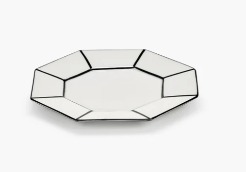 Annebet Black and White Dessert Plate