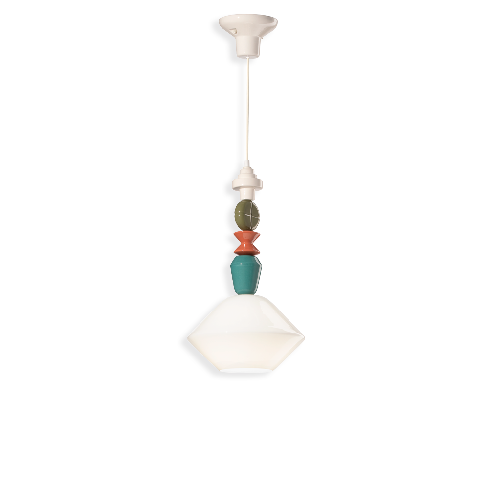 Ferroluce Lariat Pendant with Glass