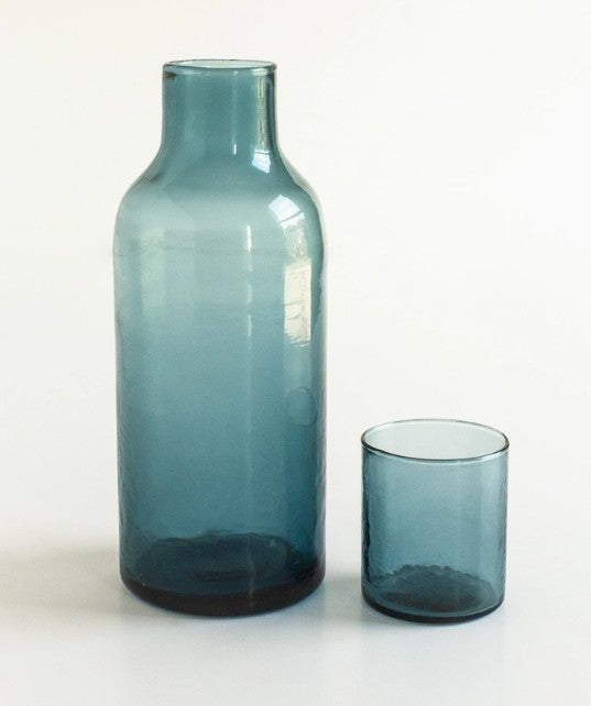 Hammered Glass Carafe Set