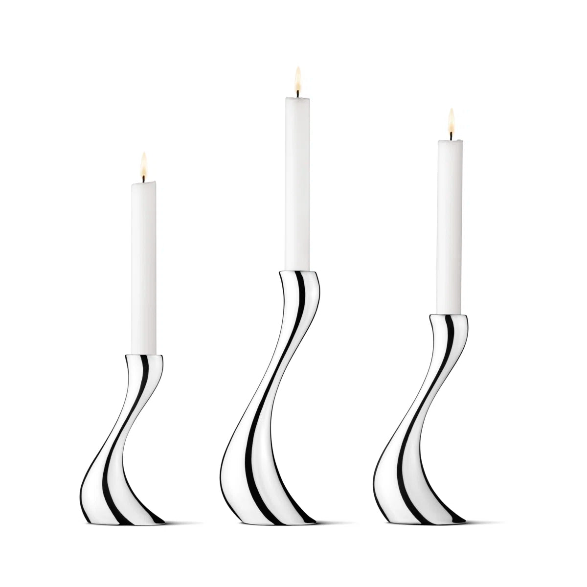 Georg Jensen Cobra Candleholder Set of 3
