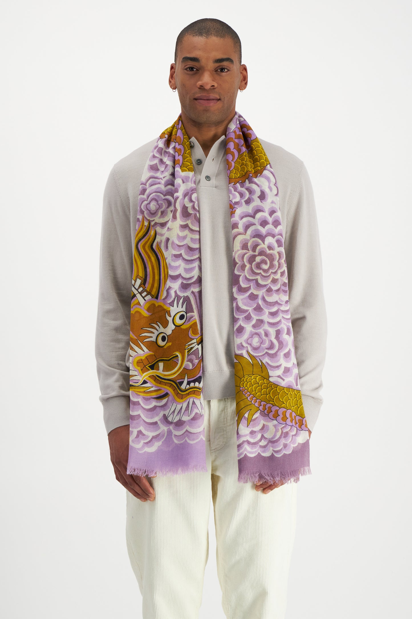 Inoui Editions Scarf Etole 70 Dragon YELLOW