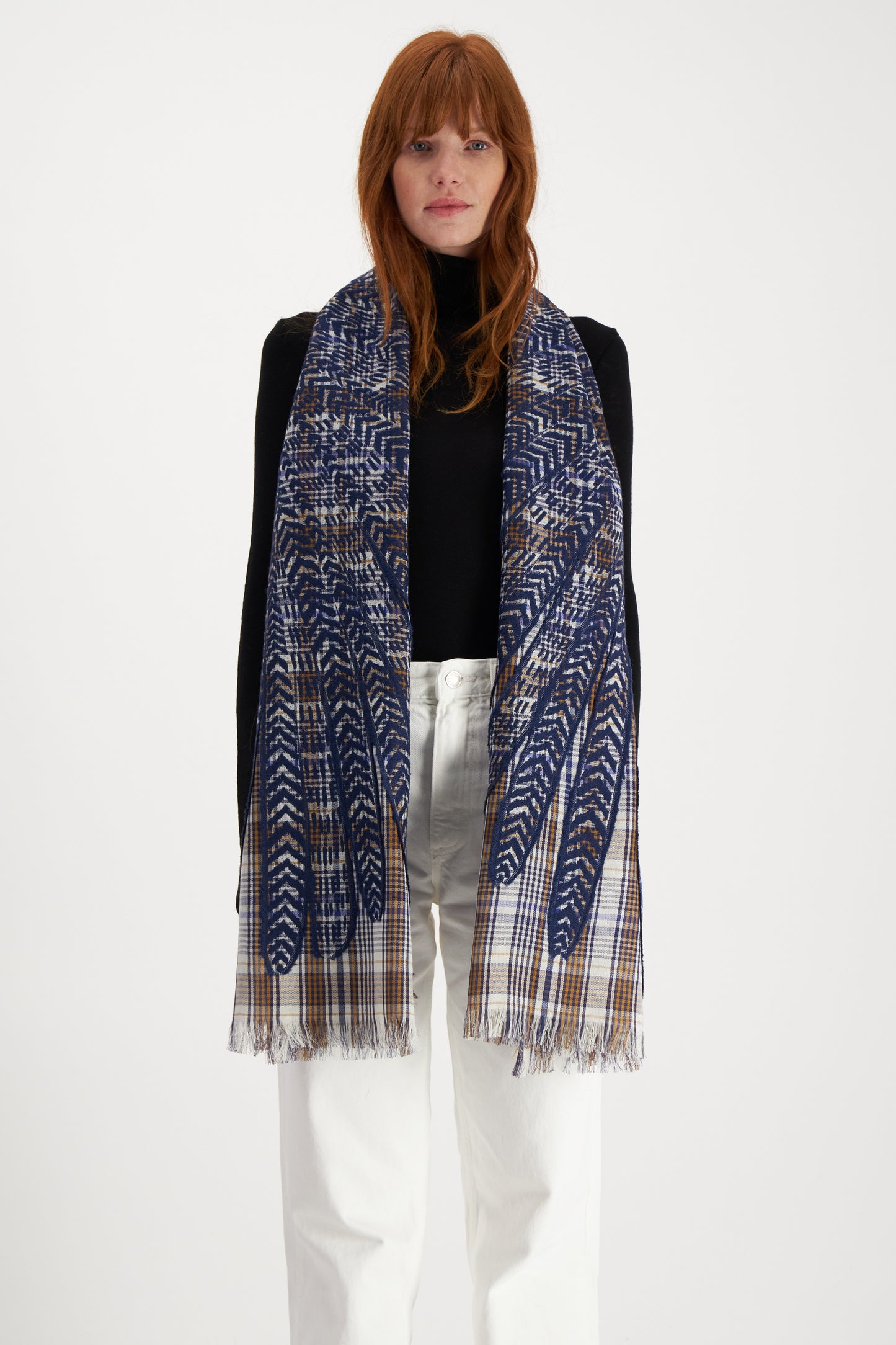 Inoui Editions Scarf Etole 70 3D Hedwige Navy