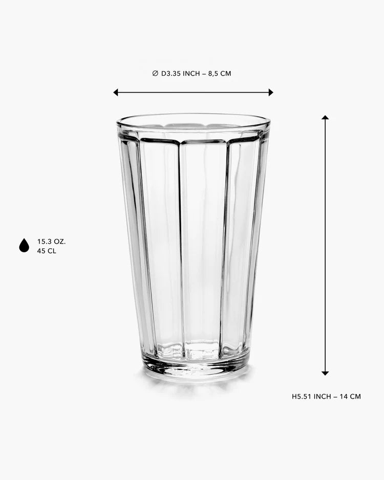 Clear Long Drink Glass XL by Sergio Herman