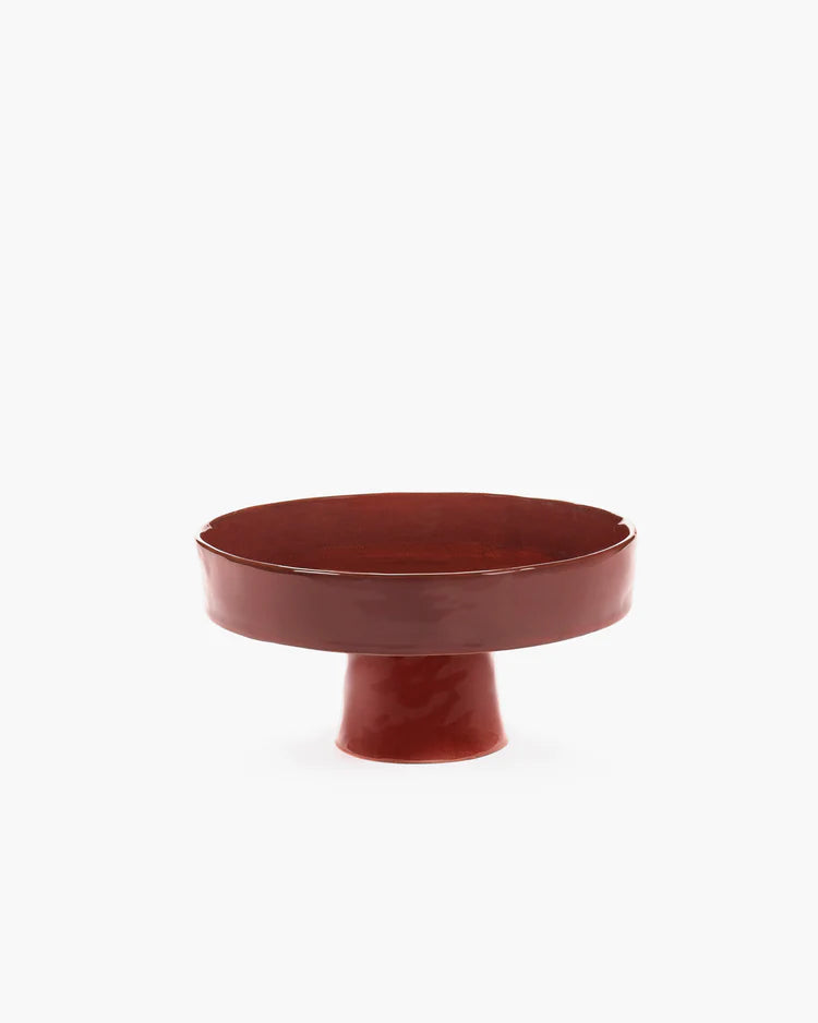 Serax Deep Footed Plate in Deep Red