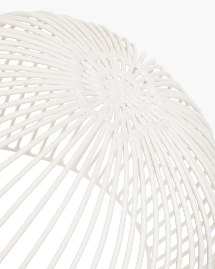 Iron basket white Gio Metal Sculptures by Antonino Sciortino