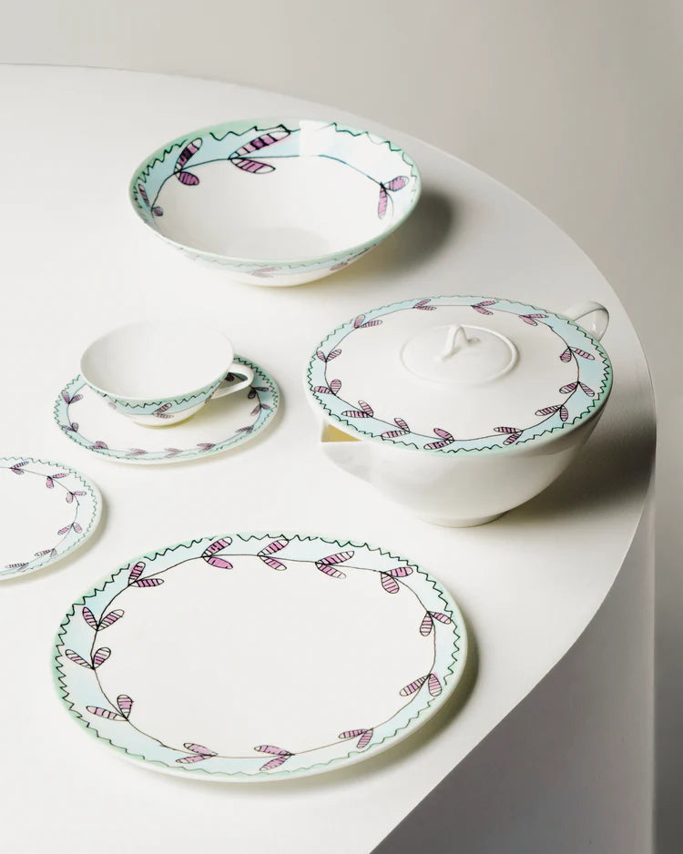Low Shallow Bowl in Blossom Milk Pattern from the Midnight Flowers Collection by Marni