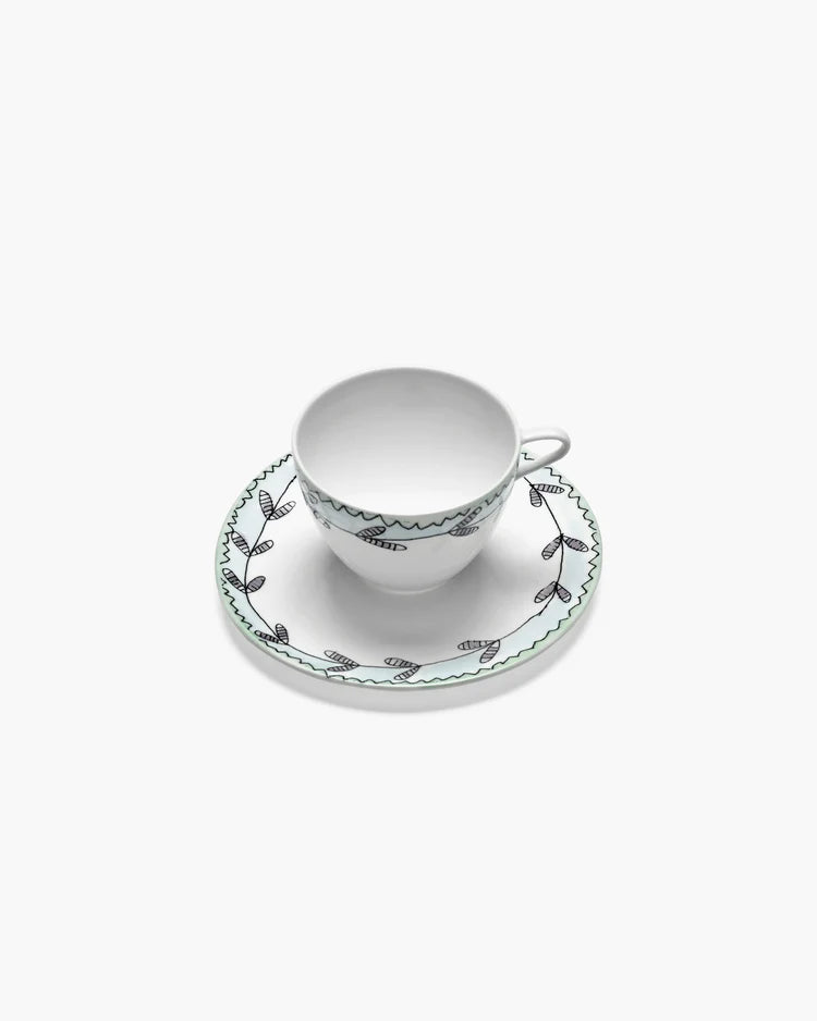 Espresso Cup and Saucer in Blossom Milk Pattern from the Midnight Flowers Collection by Marni (Copy) (Copy)