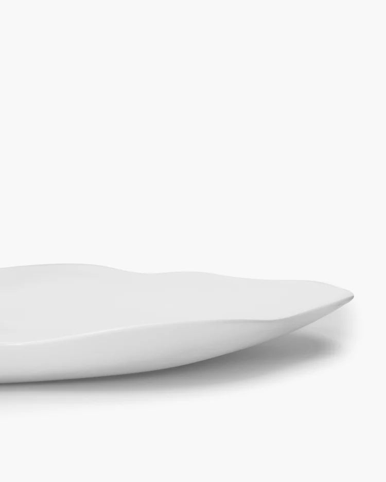 Serax White Porcelain Serving Plate Perfect Imperfection tableware by Roos van de Velde