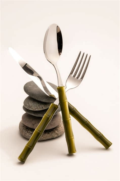 Bamboo Shine Flatware 5 piece Place Setting