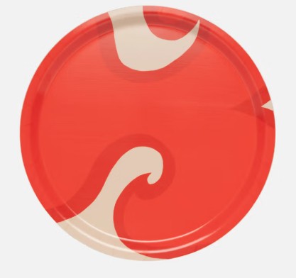 Marimekko Jokeri Red Birch Tray 12.5 "D