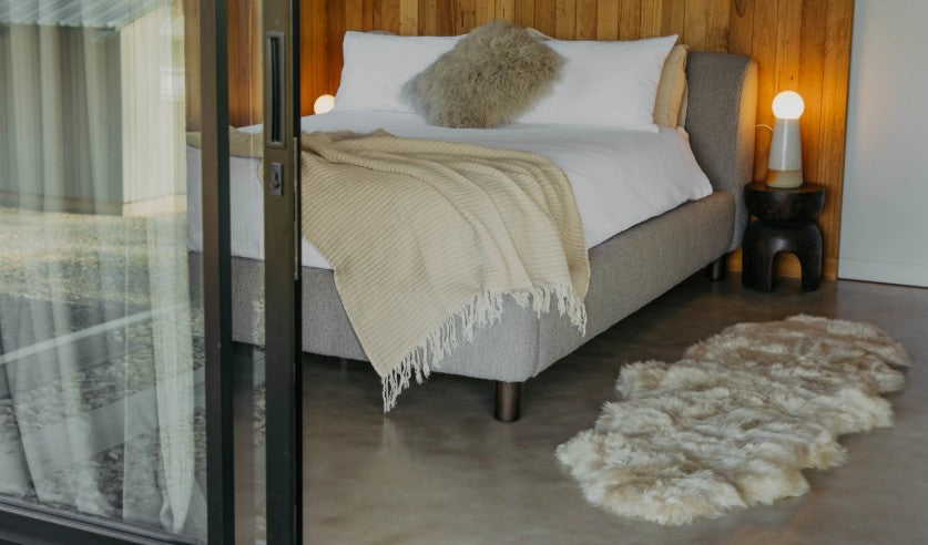 New Zealand Long Wool Sheep Skin Rugs Single Size