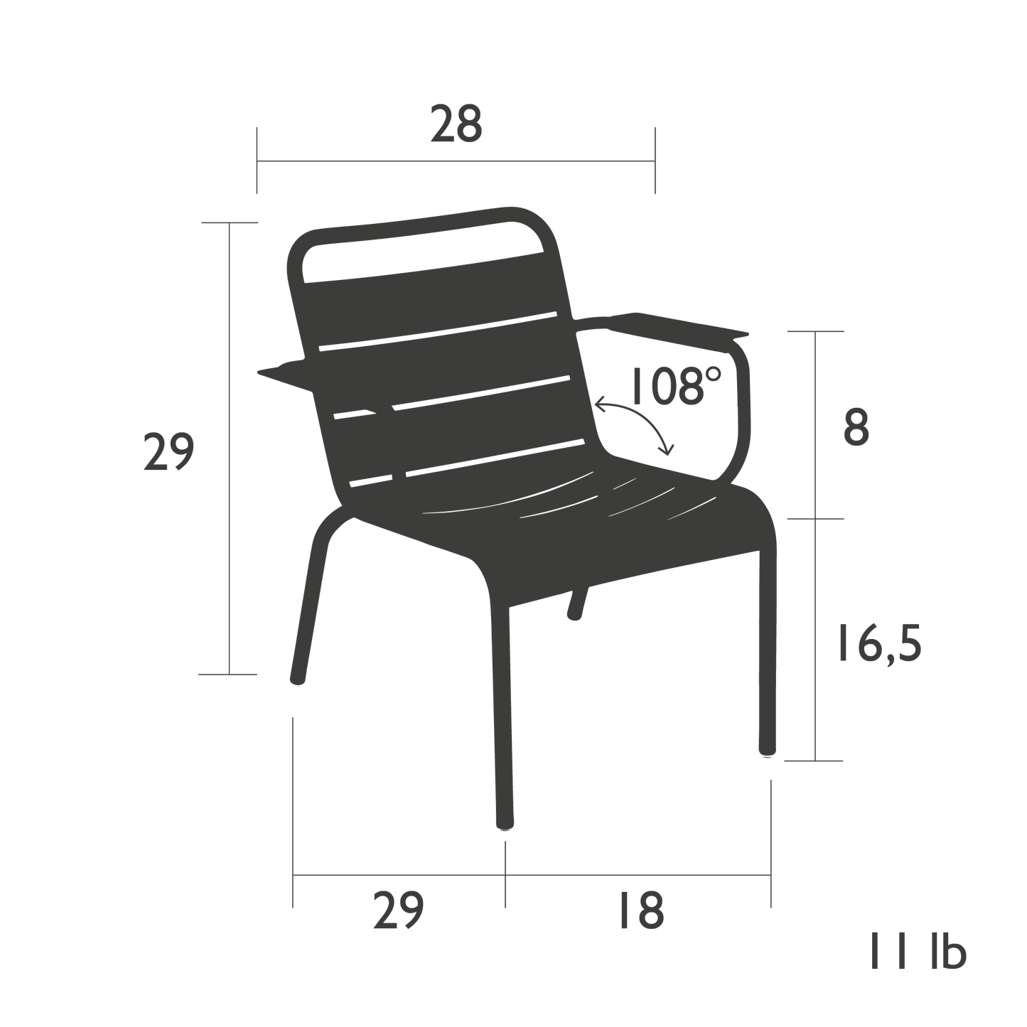 FERMOB Luxembourg Lounge Chair