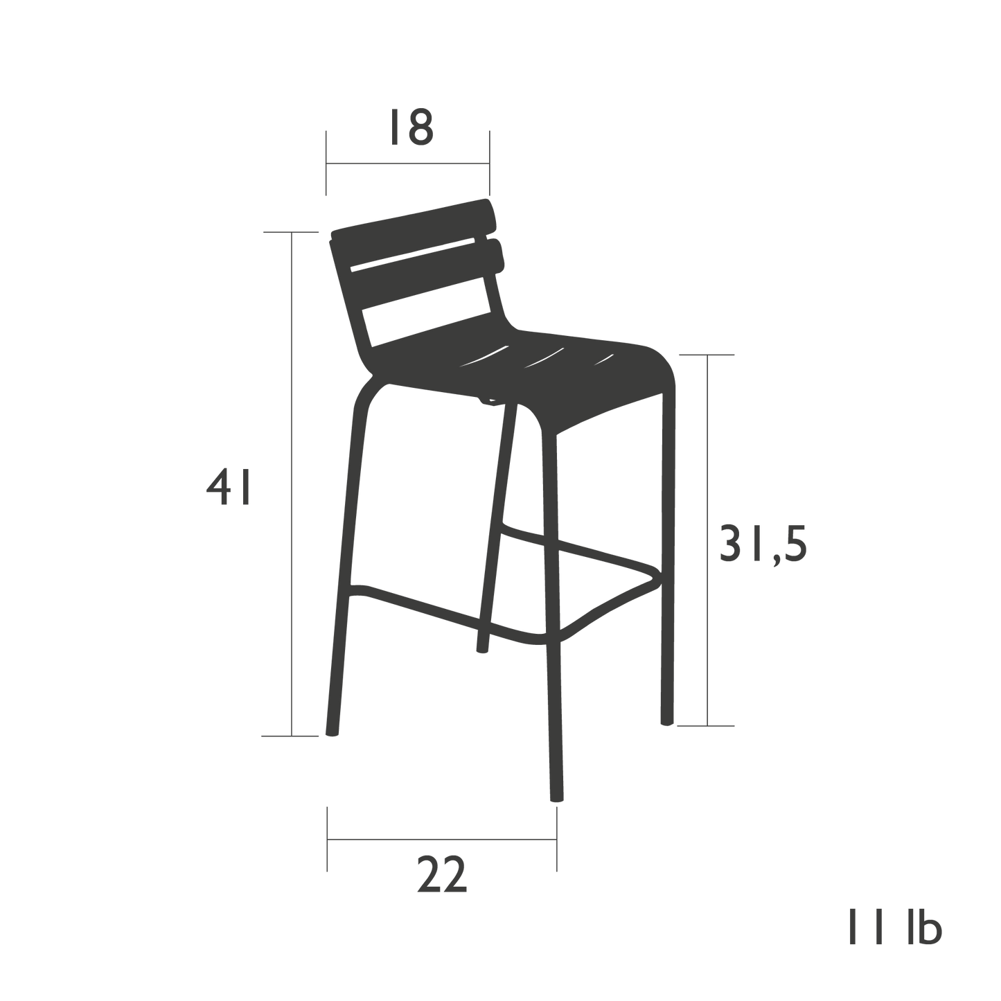 FERMOB Luxembourg Bar Stool