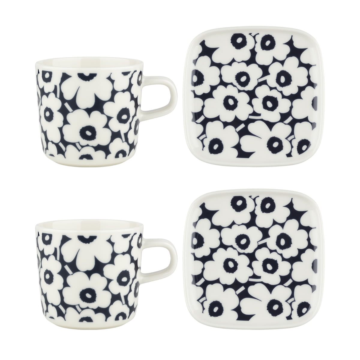 Marimekko Navy Pikkuinen Unikko 2 DL Small Mug